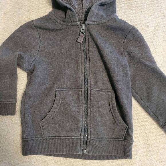 Cat & Jack Gray Zip Up Hooded Sweater Size 18 Months - Picture 3 of 5